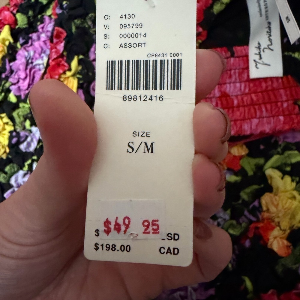 NWT Anthropologie Square Neck Pebble Smocked Bodycon Midi Dress S/M - Picture 6 of 6